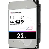 Western Digital WD Ultrastar DC HC570 - Hårddisk - 22 TB - inbyggd - 3.5 - SATA 6Gb/s - 7200 rpm - buffert: 512 MB - för Intel Next Unit of Computing 13 Extreme Kit - NUC13RNGi7