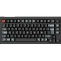 Keychron V1 Ultra 75% 8K Wireless Tri-Mode - POM Brown - Gaming Keyboard - Utan numpad - Nordisk - Svart