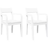 vidaXL Matstolar 2 st vit massiv gummiträ, middagsstol, stol, salongstol, matstolar, stol 4102513