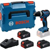 Bosch Slagskruvdragare / borr GSB18V-52; 18 V; 3x5,0 Ah batt. + L-Boxx 136