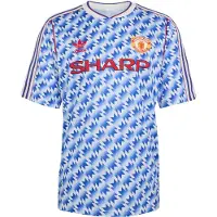 Adidas Manchester United FC 1990-92 Away Shirt, blå