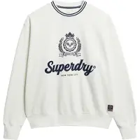 Superdry för kvinnor. W2012468A Country Club sweatshirt vit (S), Casual, Bomull, Lång ärm