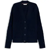 Tommy Hilfiger Cable Knit Oversized V Neck Cardigan