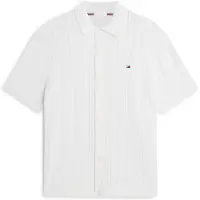Tommy Hilfiger Relaxed Pointelle Short Sleeve Shirt WiTH Linen