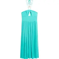 Superdry för kvinnor. W8011660A Midiklänning med blå utskärning (XL), Casual, Viskos, Ärmlös / Hängselbyxor