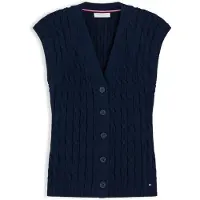 Tommy Hilfiger Cable Knit Slim Cap Sleeve Cardigan