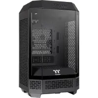 Thermaltake The Tower 250 - MT - mini ITX - genomskinlig sidopanel (härdat glas) - ingen strömförsörjning - svart - USB/ljud