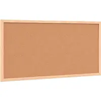 vidaXL Korktavla med massiv fururam 60x30 cm