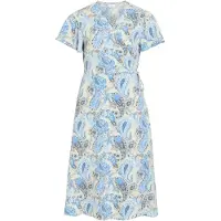 Vila Lovie Wrap Kortärmad Midi-klänning