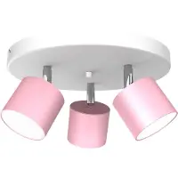 Eko-Light Takspotlight Cloudy 3 lampor Rondell rosa , dimbar, Violett / rosa / rosè, Vardagsrum / matsal, Metall, Ungt boande, Spotlight
