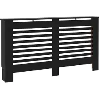 vidaXL Elementskydd svart 152x19x81,5 cm MDF
