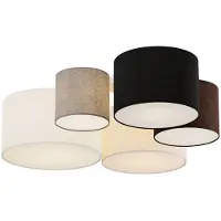 LINDBY Taklampor , Laurenz, dimbara, Grå, Vardagsrum, Tyg / textil, Modern