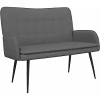 vidaXL Soffa 2 platser Mörkgrå 115 x 61 x 87 cm tyg
