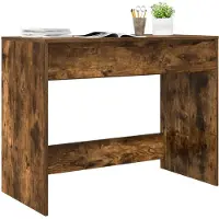 vidaXL Skrivbord med låda Rökt Ek 100 x 50 x 78 cm Konstruerat trä