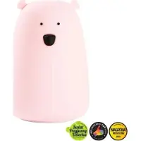 Rabbit & Friends Lampa - Björn - 10,7x16 cm - Rosa - - One Size - Lampa