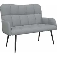 vidaXL Tvåsitssoffa Ljusgrå 115 x 61 x 87 cm tyg