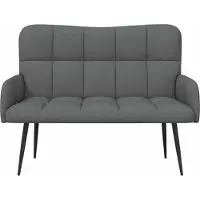 vidaXL Tvåsitssoffa Mörkgrå 115 x 61 x 87 cm tyg