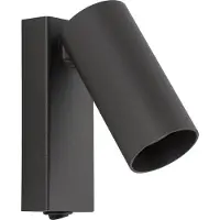 Nowodvorski Lighting Spotlight till vägg FOURTY, mörkgrå, höjd 17 cm, metall, GU10 FOURTY Nowodvorski Lighting, Aluminium / grå / zink, Vardagsrum / matsal, Metall, Modern, Spotlight
