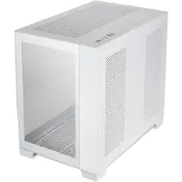 Lian Li O11 Dynamic Mini - Tower - ATX - genomskinlig sidopanel (härdat glas) - ingen strömförsörjning (SFX12V/SFX-L12V) - snövit - USB/ljud