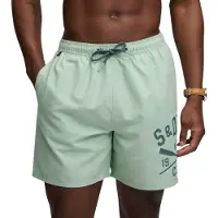 Superdry för män. M3010265A Baddräkt Tryckt Logo 16 grön (M), Strandkläder, Återvunnen polyester