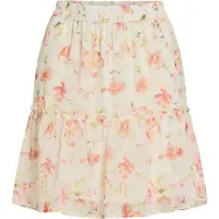 Vila Kjol 'VIEmma' citrongul / oliv / gammalrosa / off-white