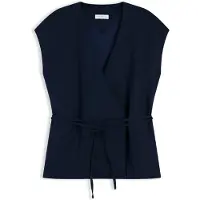 Tommy Hilfiger Linen Blend Tie Wrap Waistcoat