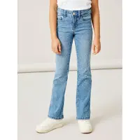 Name it Jeans - Noos - NkfPolly - Medium+ Blue Denim - - 8 år (128) - Jeans