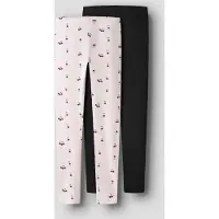 Name it Leggings - Noos - NkfVivian - 2-pack - Svart/Vagga Rosa - - 7-8 år (122-128) - Leggings