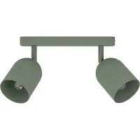 Eglo Takspotlight Tilston, mörkgrön, längd 28 cm, 2 lampor av stål dimbar, Grön, Vardagsrum / matsal, Metall, Downlights