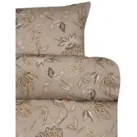 Hoie Sänglinne 140x200 cm - 100% bomullssatin - - Mille Mörk Beige