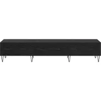 vidaXL TV-skåp med låda Svart ek 150 x 36 x 30 cm Konstruerat trä