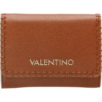 Valentino för kvinnor. VPS9W943 Plånbok med brun logotyp (OSFA), Casual, Polyuretan