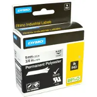 Dymo S0718160 | 18508 | IND Rhino | svart text - transparent tejp | 9mm (original)