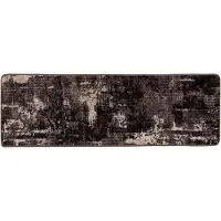 vidaXL Mattlöpare MARSA Svart 80 x 250 cm Polyester och PVC