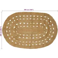 vidaXL Matta Brun 205 x 305 cm Jute