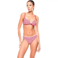 EA7 för kvinnor. 7W001483_AF24572 Bikini Vatten röd (M), Strandkläder, Viskos