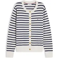 Tommy Hilfiger Fine Knit Jersey Crew Neck Cardigan