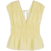 Tommy Hilfiger Regular Fit Sleeveless Smock Blouse WiTH Linen