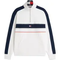 Tommy Hilfiger Tommy Jeans Colour Blocked Quarter Zip Relaxed Sweatshirt