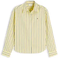 Tommy Hilfiger Blus 'Boxy Fit' gul / svart / vit