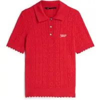 Tommy Hilfiger Tommy Jeans Pointelle Flag Short Sleeve Polo Jumper