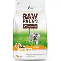 Raw Paleo VETEXPERT Kitten Turkey&amp;Chicken för kattungar Kalkon, kyckling 6 kg