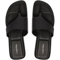 Calvin Klein Carla Leather Square Toe Thong Sandals