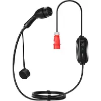 Deltaco E-Charge laddningskabel med LED-display 3-fas Mode-2 6–16 A 6 m / Mode 2-laddkabel för elbil