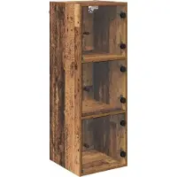 vidaXL Väggskåp Gammalt trä 35 x 37 x 102 cm Konstruerat trä