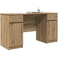 vidaXL Skrivbord artisan ek Konstruerat trä 140 x 49 x 76 cm