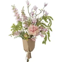 Bloomingville Breeze bukett rosa konstgjorda blommor