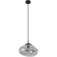 LINDBY Glas pendellampa Lelia , dimbar, Aluminium / grå / zink, Vardagsrum / matsal, Glas, Design, Pendellampa