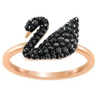 Swarovski Ikonisk Svan Svart Ring Damring 5366585 Box (Random Color),50