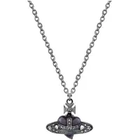 Vivienne Westwood Diamant Hjärta Hängsmycke Halsband Unisexhalsband Gunmetal 630203BV02S326S326 Box
